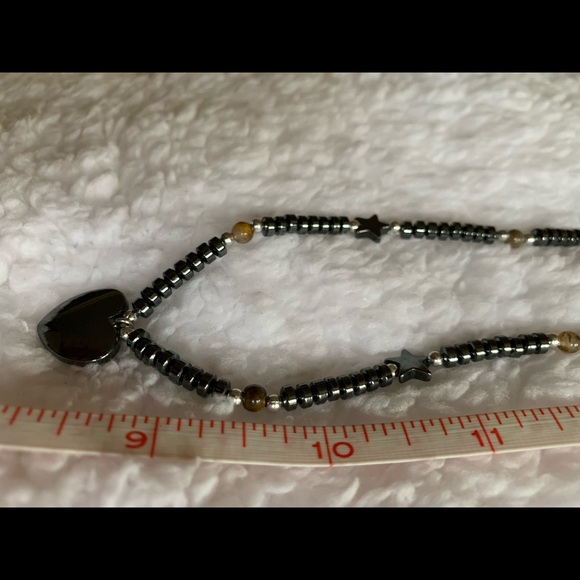Hematite bead necklace, vintage - Picture 5 of 6